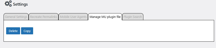 Plugin Organizer manage mu plugin tab