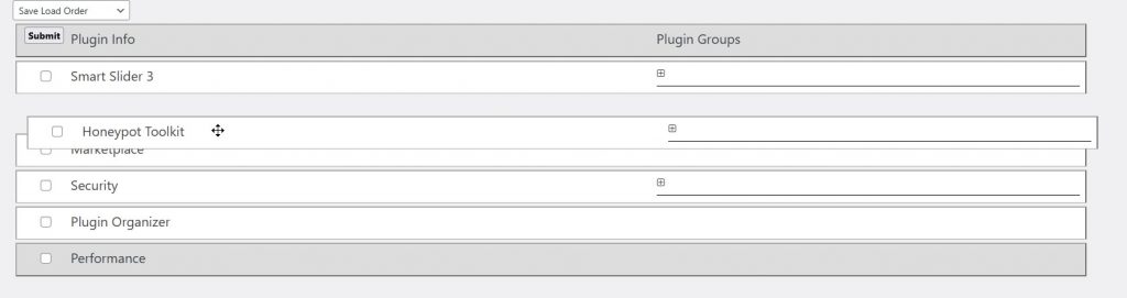 Load order screen with plugin being dragged.