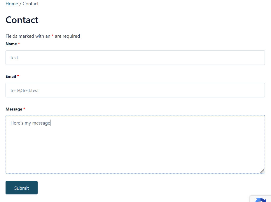Ninja Forms contact form